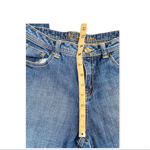 Justice Girls’ Darkwash Flare Leg Jeans 16 - Picture 9 of 9